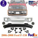 Front Bumper Chrome + Valance Brackets Fog Lights 06-08 Ford F-150 2WD. Fixed Price $690.17.