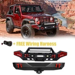Aaiwa Front Rear Bumper For 07-2018 Jeep Wrangler Jk W/winch Plate Led Lights. Fixed Price $249.95.