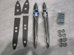 New Triumph , TR3A TR3B Chrome Hood / Bonnet Hinge Set 2 Hardware. Fixed Price $81.95.