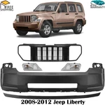 Front Bumper Cover Fascia Paintable & Grille Assembly For 2008-2012 Jeep Liberty. Fixed Price $950.00.