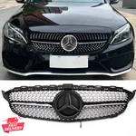 Front Grille W/led Star For Mercedes Benz C-class C300 W205 Black 2015-18. Fixed Price $79.10.