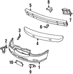 Genuine Ford Bracket Bumper Mounting XF5Z-17752-AA. Fixed Price $10.03.