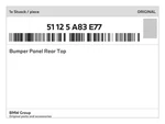 Genuine Bmw Bumper Panel Rear Top 51-12-5-A83-E77 New. Fixed Price $723.99.