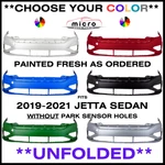 New Front Bumper For 2019-2021 Jetta Sedan Painted *choose Your Color* VW1000239. Fixed Price $429.00.