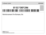 Genuine Bmw Reinforcement Bumper, 51-12-7-387-296 New. Fixed Price $115.93.